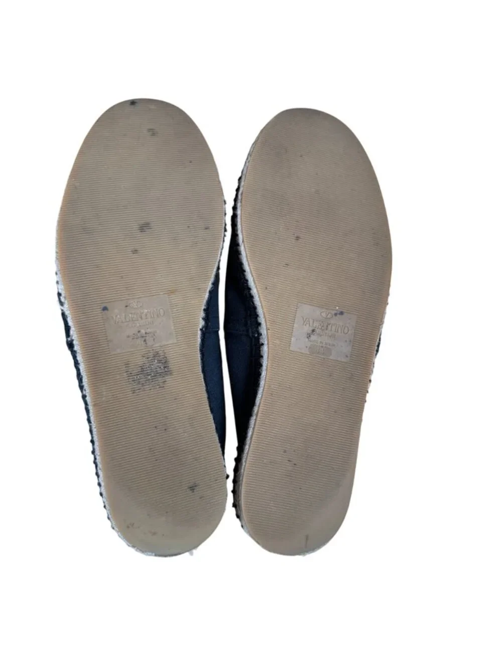Valentino Garavani Black Canvas VLTN Logo Espadrilles Men's EU Size 44